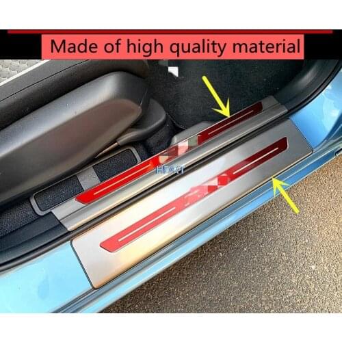 Car Door Sill Protector For Honda FIT 2017 2018 2019 2020 2021 Trim Scuff Pedal Threshold Cover Accessories Stainless Steel