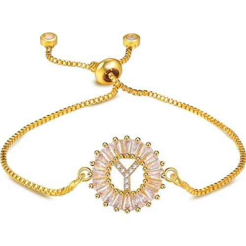 2019 Charm Adjustable Bracelets & Bangles for Women Party 26 English Letters Bracelet Color Statement Jewelry Gift Femme