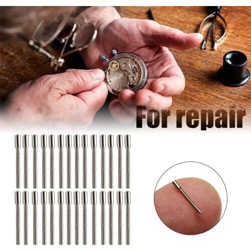 100 Pcs 0.9mm Stainless Steel Extension for Winding Stem Swiss Non-extension for Stems Watches Repair Broken/Extended Crown Rods