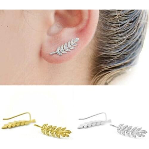 2018 New Vintage Leaves Earrings for women Beautiful tree leave Earrings or like Feather Earrings Ear clip