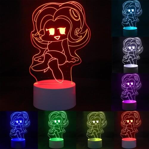 3D LED Illusion Lamp Night Light Game Friday Night Funkin 16 Color Change Remote/USB Charge for Xmas Birthday Valentines Day