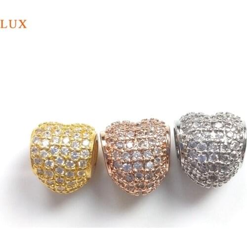 5pcs CZ Micro Pave Round Ball Bead Pendant Necklaces For Women Shamballa Ball Gold Silver Rose Gold Brass Beads Pendant Jewelry