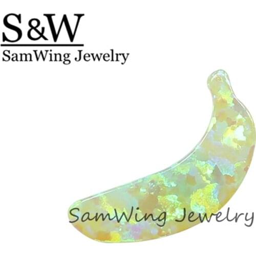 50PCS/lot Synthetic Fire Opal Banana 7*12mm Special Shape Opal Lab created opal beads for DIY Jewelry Necklace Fashion style