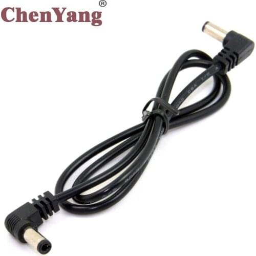 60cm Chenyang Male 5.5 x 2.1mm / 2.5mm DC Power to 5.5 2.1/2.5mm Male Plug Cable 90 Degree Right Angled cable