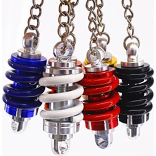 Car Keychain Auto Motorcycle Creative Shock Absorber Model Style Keychain Decoration Keyring Motorbike Key Chain Key Ring Parts