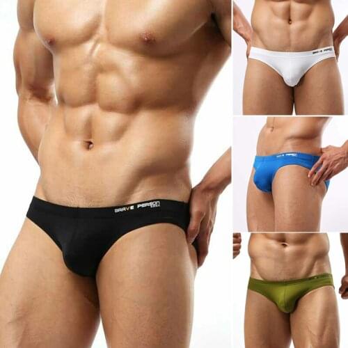 Mens Swimming Trunks Low Waist Bikini Sexy Panties Casual Solid Color Swimsuit Quick-Drying Beach Swimming Surf Mens briefs