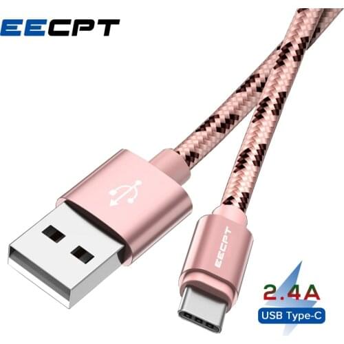 EECPT USB Type C Cable Mobile Phone Type-C Charger Cable Fast Charging USB C Devices Data Cord for Samsung S10 S9 Huawei Xiaomi