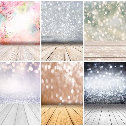 Light Spot Bokeh Glitter Wooden Floor Portrait Photography Backdrops Props Photo Studio Backgrounds 21222 LX-07