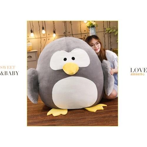 New design cartoon penguin plush toy huge 100x90cm fat penguin soft doll sleeping pillow Christmas gift b1809