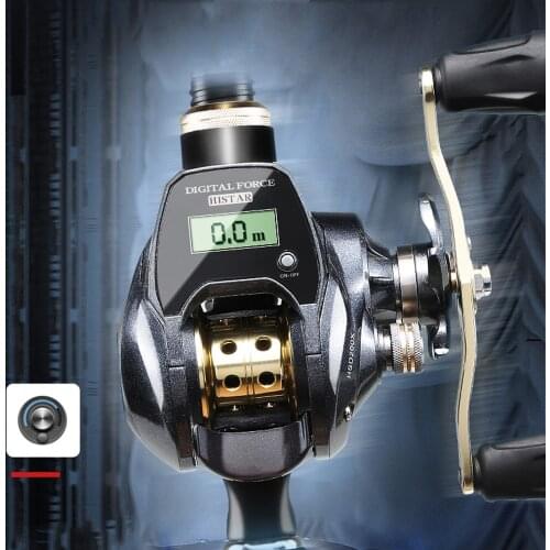 18BB Ball Bearing 7.0:1 Bait Casting Fishing Reels Baitcasting Reel Fishing Line Counter Digital LED Display Fishing Wheel Pesca