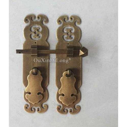 Classic Retro 2Pairs European Antique Brass Furniture Handles Cupboard Wardrobe Bookcase Shoe Cabinet Pulls Handles