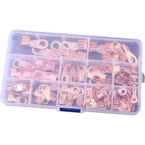 Wire Terminals Block Crimp Connectors Spade Set, Car Battery Cable Open Lugs