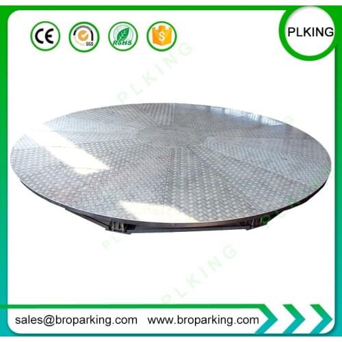 CE China 5.5m Checkered Steel Plate Platform Car Show Turntable