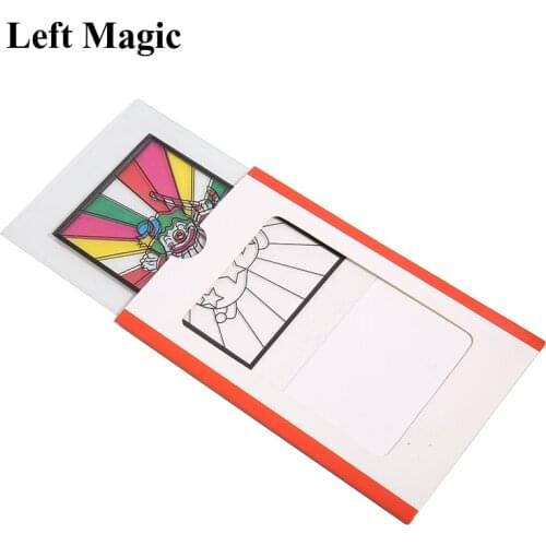 Clown Color Change Card Magic Trick Medium Size Magic Props Illusions Street Mentalism Stage Magic Props Kid Children Toy