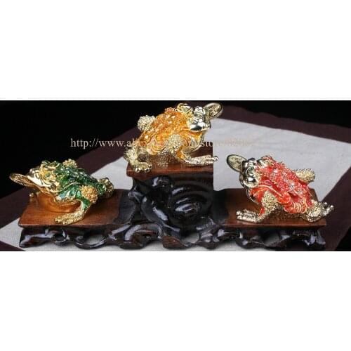 Metal Figurine Frog Trinket Box Ring Holder Earring Fengshui Stands Frog Storage Box Wedding Jewelry Case Souvenirs Gift Crafts