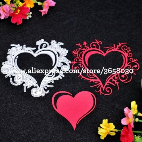 Leaves Heart Metal Die cutting Dies For DIY Scrapbooking Photo Album Decorative Embossing Folder Stencil 8072599