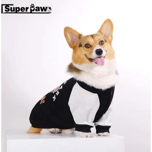 Fashion Pet Dog Jacket Winter Warm Baseball Uniform Coat Hoodie For Small Medium Dogs Corgi Shiba Inu French Bulldog Pug QNC01