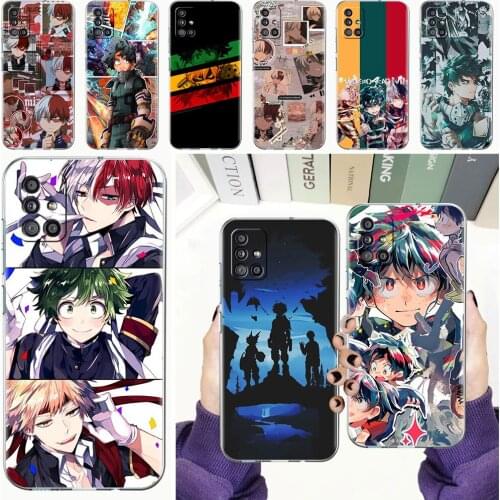 Soft Phone Case For Samsung Galaxy A51 A21s A71 A12 A31 A52 A41 A32 A02s A11 A72 A42 Clear Back Cover Funda My Hero Academia Cas