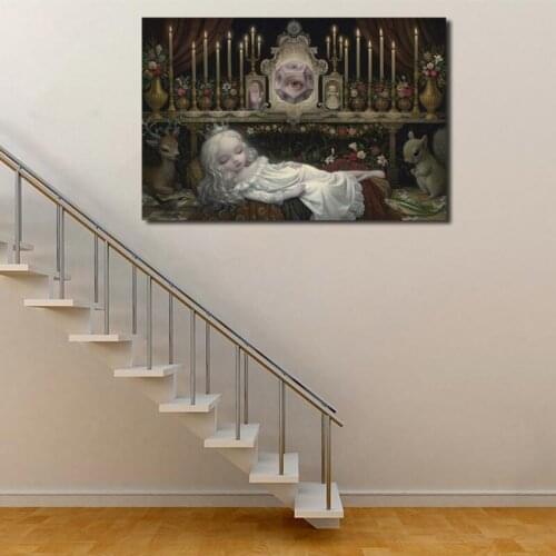 Mark Ryden Awakening The Moon Wall Art Canvas Posters Prints Painting Oil Wall Pictures Modern Living Room Home Decor Framework