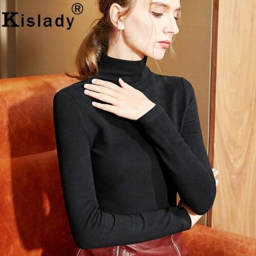 2020 New Spring Fall Womens Slim Turtleneck Long Sleeve Shirt Harajuku OL Tops Plus Size Blouse Korean Sexy Fashion Clothes