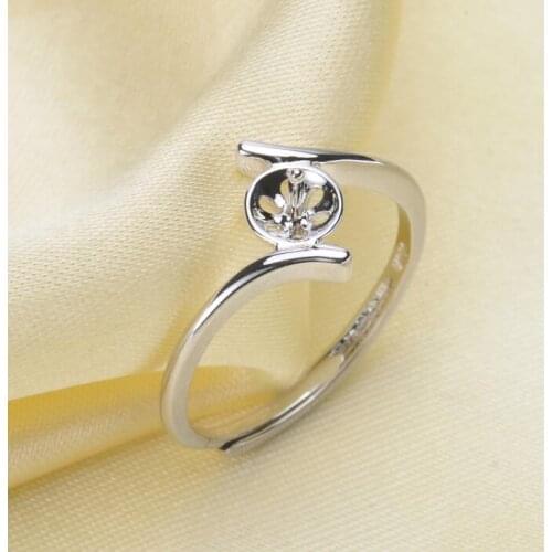 Charm Party Style Ring Mountings Base Findings Jewelry Settings Parts Women Accessories for Pearls Stones Crystal Agate Coral