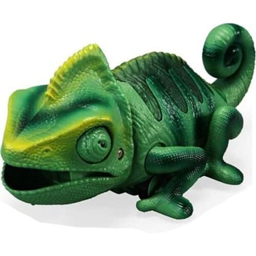 Remote Control Chameleon Toy Realistic Animal Infrared RC Chameleon Fake Toys Electric Joke Toys Robot for Kids Adults