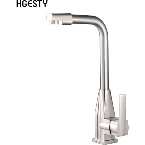 Zinc Alloy 360 Degree Swivel Kitchen Faucet Single Lever Water Sink Tap Hot and Cold Water Mixer Faucet Modern Kitchen Accessory