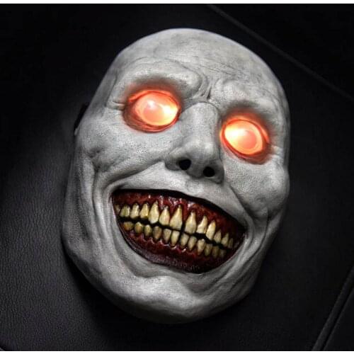Halloween Scary Masque with Glowing Eyes Costume Party Props