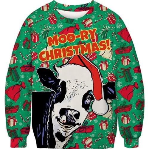 2020 Ugly Christmas Sweater 3D Print Funny Xmas Pullover Hoodie Sweatshirt Men Women Holiday Party Autumn Sweaters Jumpers Tops