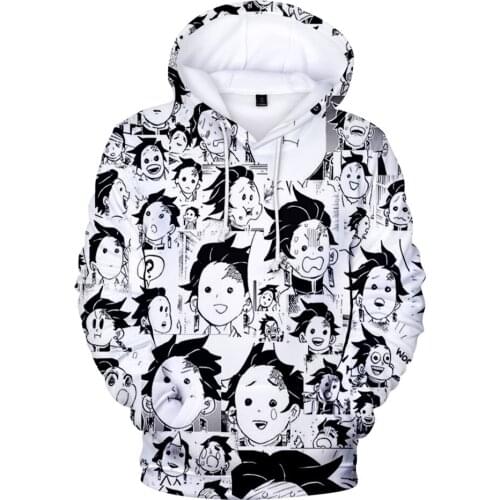 Hot Anime Hoodie Print Demon Slayer Kimetsu No Yaiba Streetwear Harajuku Streetwear Hip Hop Unisex/Kids Hoodies Men/women Clothe