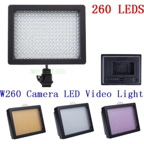 WanSen High quality W260 260pcs LED Video Camera Light Photography Camcorder Lamp Hot Promotion