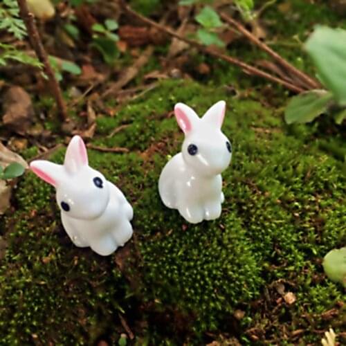 ZOCDOU 1 Piece Steppe Grass Rabbit Radish Lovely Cony Coney Hare Small Statue Figurine Crafts Figure Ornament Miniatures