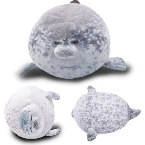 1 pcs ins 30-60cm Chubby Angry Seal Pillow Novelty Sea Lion Doll Plush Stuffed Toy Baby Sleeping Throw Pillow Gifts Kid Girls