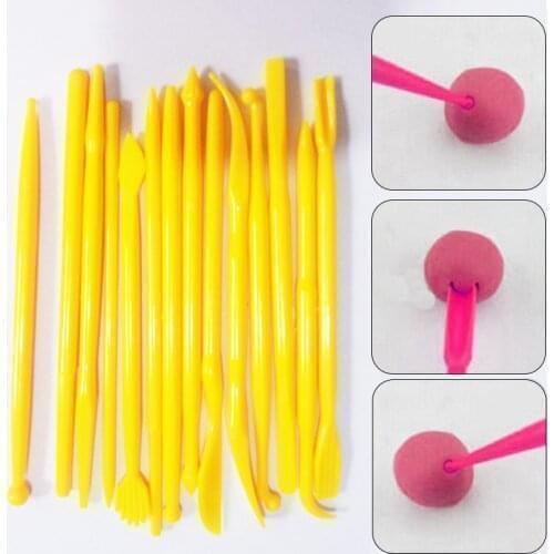 14pcs/set Crafts Clay Modeling Tool Plastic Clay Sculpting Set Plasticine Shaping DIY Handmade Crafts Tool Supplies Double Ended