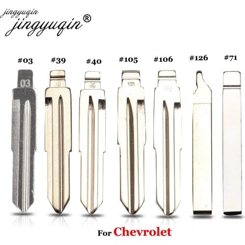 Jingyuqin 15pcs Flip Car Key Blade No.03 #39 40 105 106 126 71# HU100 Blade For 15# 39# Chevrolet Cruze SPrak
