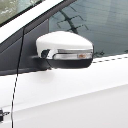 2Pcs Silver ABS Chrome Side Rearview Mirrors Stripe Cover Trim Sticker For Ford Kuga Escape 2013 2014 car styling