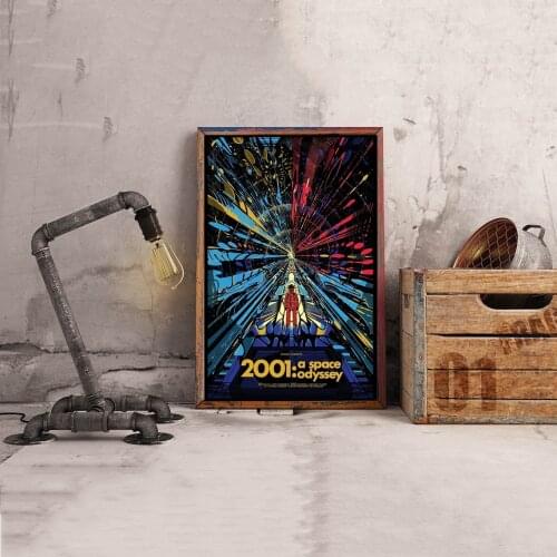 2001: A Space Odyssey Kubrik Movie Poster Classic Vintage Retro Canvas Print Poster Wall Painting Home Decoration