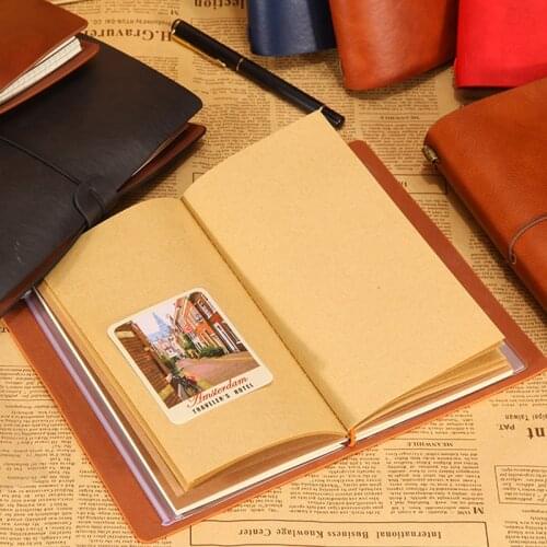 Kraft Paper Notebook Account Book Dot Journal Diary Memo Blank Page Stationery