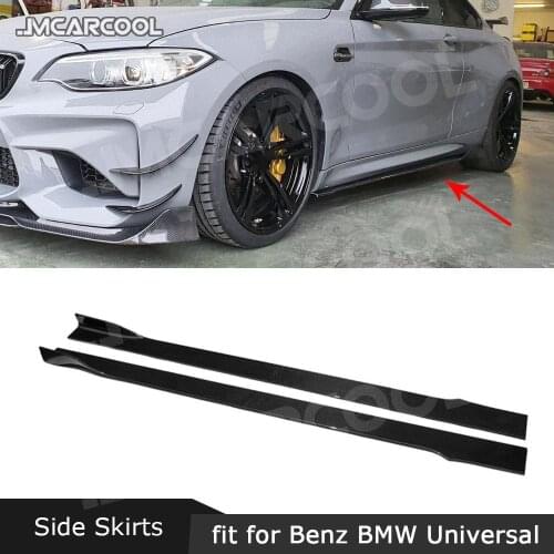 Carbon Fiber Side Skirts Aprons for BMW for BMW M2 M3 M4 M5 for Benz C E S class W204 W205 W212 W213 W222 Universal Cars