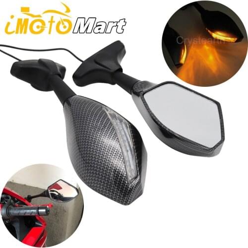 Carbon Fiber Look Rear View Side Mirrors For Honda CBR600 F4/F4I 1999-2006 2000 2001 2002 2003 2004 2005, CBR900RR 1993-2004