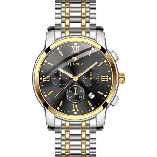 Chronograph Mens Watches JLANDA J6602 Quartz Wristwatches Mens Date Luminous Hands Waterproof Watch for Men 2021Clock Tool Box