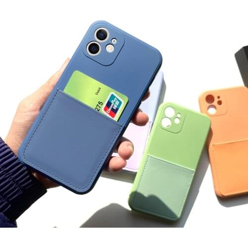 Funda Case for iPhone 12 Pro Max 11 Pro Max XS Max 6 6S 7 8 Plus Card Slot Wallet Shell Coque Soft Silicone Phone Case Cover