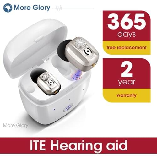 Digital Hearing Aid USB Rechargeable Mini Invisible CIC Hearing Aids Assistant Adjustable Tone Sound Amplifier for Elderly