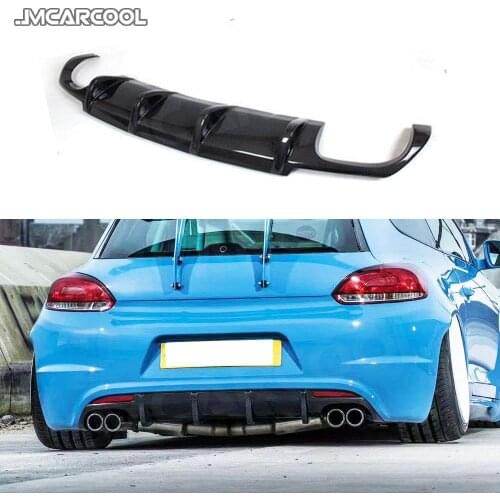 Carbon Fiber Material Rear Bumper Diffuser for Volkswagen VW Scirocco R R20 Bumper 2009 - 2013