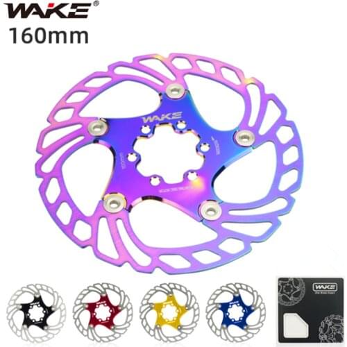 WAKE BEST Outdoor Cycling 160mm Stainless Steel Brake Disc Cooling Discs Bicycle Disc Brake Floating Rotor For MTB XC Road Bike