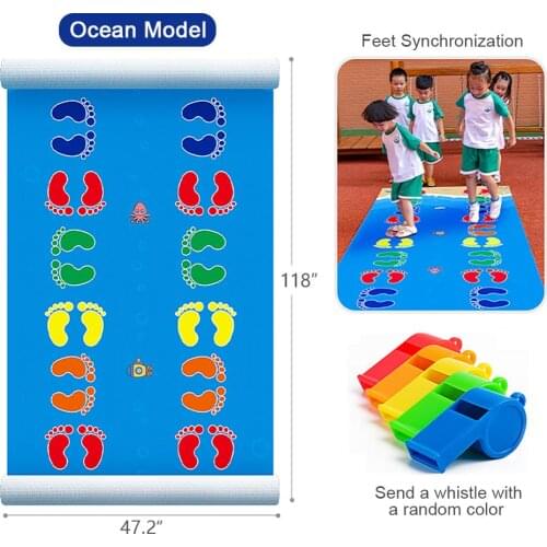 Hand and Feet Game Kids Jumping Carpet Mat Children Jump Lattice Pad Family Kindergarten Indoor Outdoor Team Toys