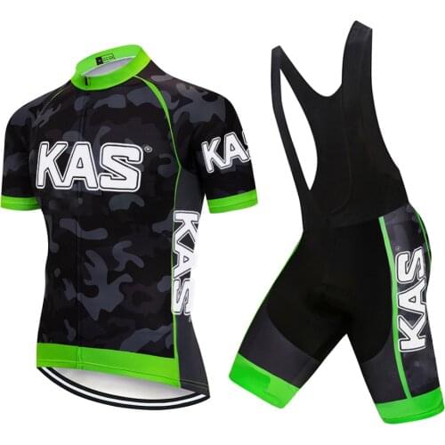 Camouflage 2021 KAS Cycling Jersey 20D Bib Set Uniform Bike Clothing Quick Dry Bicycle Wear Clothes Mens Short Maillot Culotte