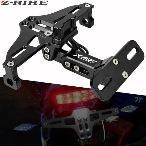 For Honda X-ADV XADV X ADV 750 2017-2018 CNC Motorcycle Adjustable Angle Aluminum License Number Plate Frame Holder Bracket XADV