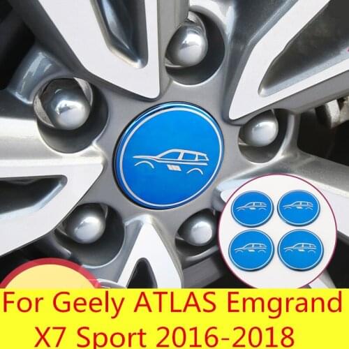 Wheel stickers car stickers personalized center cover car logo metal car stickers For Geely ATLAS Emgrand X7 Sport 2016-2018