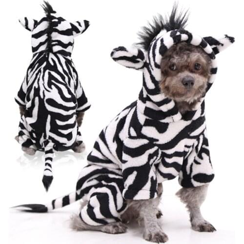 Pet Dressing Up Halloween Winter Pet Clothes Warm Pet Cosplay Jacket Dog Hoodies Dress Up Flannel Clothing for Small Dogs